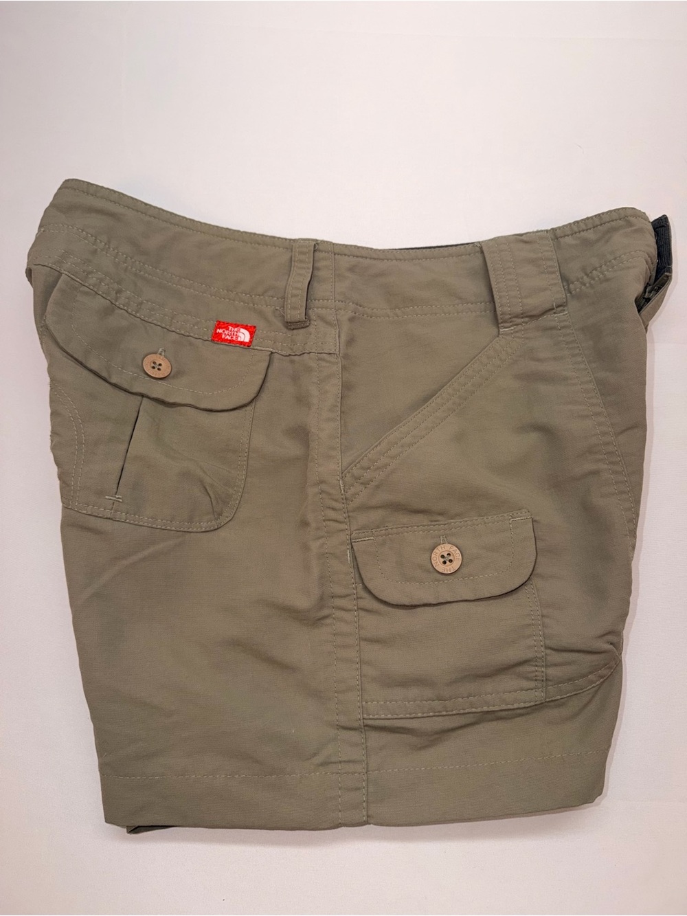 The North Face Olive Green Hiking Cargo Shorts Women’s Size 8 - Picture 11 of 12